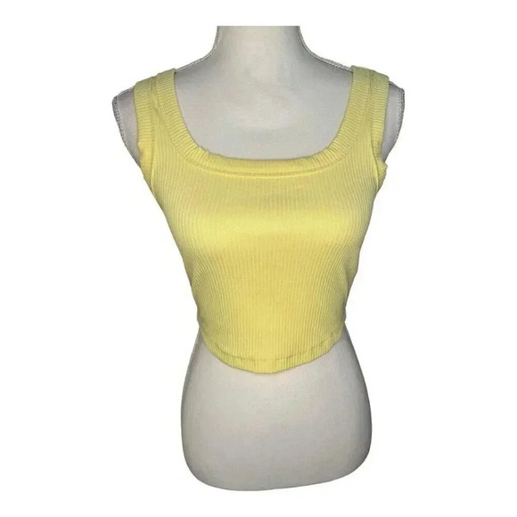 Madewell Tops - NEW Madewell XS The Tailored Crop Tank in Sleekhold Candlelight‎ Yellow NWT
